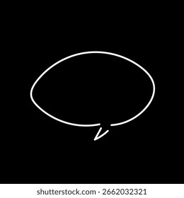  Iconos blancos y negros de la burbuja del discurso para la comunicación del mensaje de texto y el diseño del diálogo