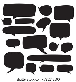 Black and white speech vector bubble