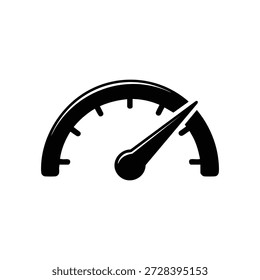 Indicador de alto desempenho indicador de velocímetro preto e branco ilustração vetor simples