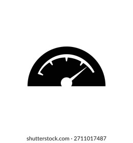 Schwarz-Weiß Tachometer Symbol Performance Manometer Vektordesign
