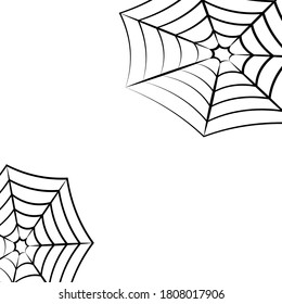 Black and white spider web icon