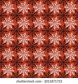 Black and white spider web. Seamless pattern. halloween symbol . Design for fabric, textile print, wrapping paper, children textile, cover. Vector illustration