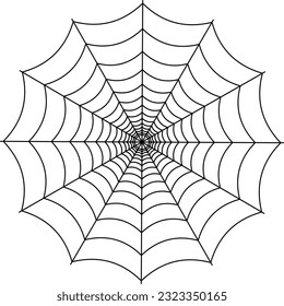 black white spiderweb icon vector