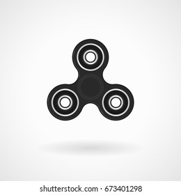 Black and white spinner with shadow