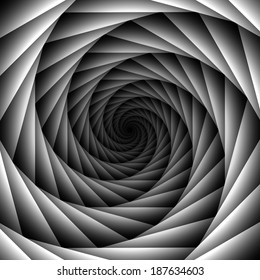 Black and white spiral