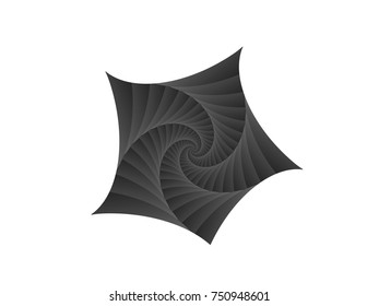 black and white spiral