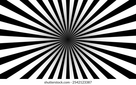 Black and white spiral background, abstract vector illustration. Graphic Design Vector