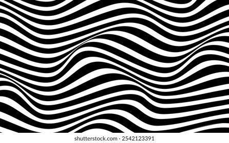 Black and white spiral background, abstract vector illustration. Graphic Design Vector
