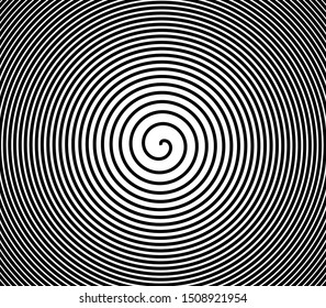 black and white spiral background wallpaper. Dizzy and dazed. optical illusion.