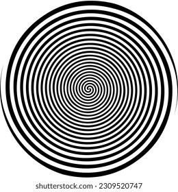 Black and white spiral circle