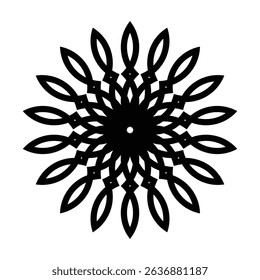 Black and white spiral circle pattern illustration vector design. 