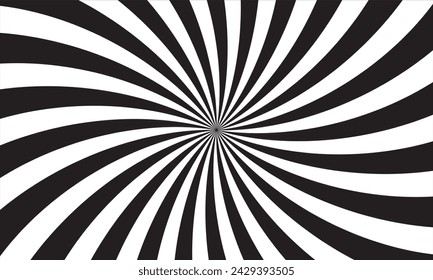 black and white spiral line pattern radial background