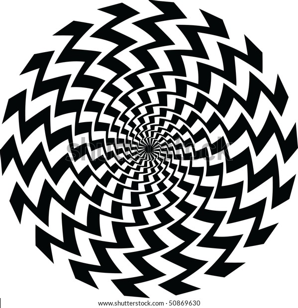 Black White Spiral Optical Illusion Stock Vector (Royalty Free) 50869630