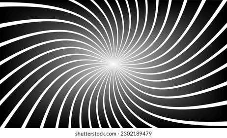 black and white spiral pattern background. vector illustration.