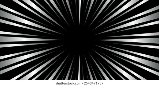 Black and white Spiral Swirl radial background. Vortex and Helix background. Vector illustration