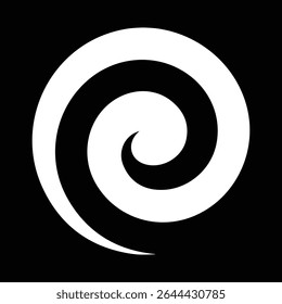 Black And White Spiral Vector.