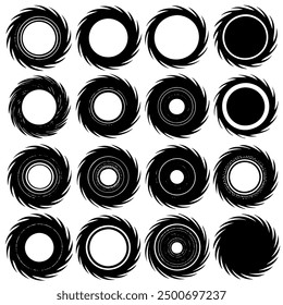 Black and white spirals on a white background, visually appealing