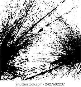 Textura de fondo de trazo de salpicadura en blanco y negro
