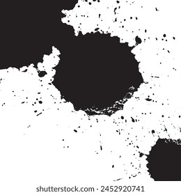 a black and white splatter splash of a black and white paint with a black background