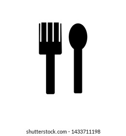 black and white spoon vector design
