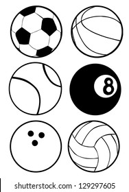 Black And White Sports Balls