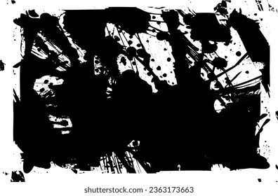 Black and white spots. Abstract backdrop in grunge style. Chaos of blots