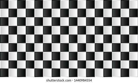 Black and white square abstract background - illustration

