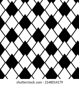 Patrón de repetición geométrica abstracta cuadrada en blanco y negro con líneas Gráficos vectoriales