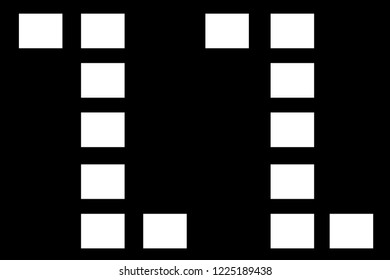 black and white square background