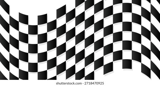 Fondo cuadrado blanco y negro. Patrón de tablero de ajedrez
