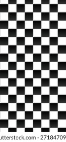 Black and white square background. Chessboard pattern