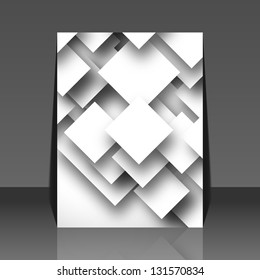 Black and white square empty background - blank quadrat vector design - flyer