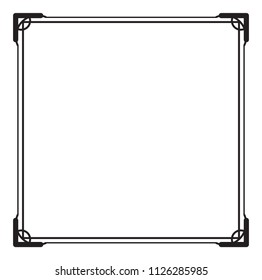 Black White Square Frame Copy Space Stock Vector (Royalty Free ...