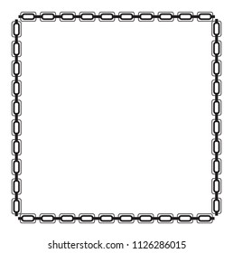 Black and white square frame. Copy space. Design element for your artwork. Vector clip art.