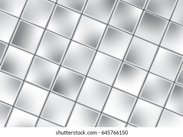 Black and white square geometric vector pattern abstract background
