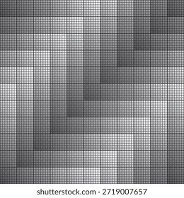 Mosaico cuadrado blanco y negro sin patrón de Ilustración vectorial