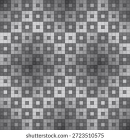 Mosaico cuadrado blanco y negro sin patrón de Ilustración vectorial