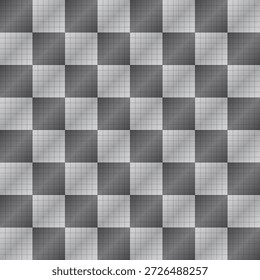 Mosaico cuadrado blanco y negro sin patrón de Ilustración vectorial