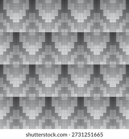 Mosaico cuadrado blanco y negro sin patrón de Ilustración vectorial