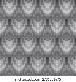 black and white square mosaic seamless pattern vector illustration