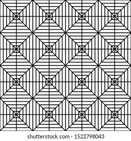 A Black and White Square Pattern. Vector