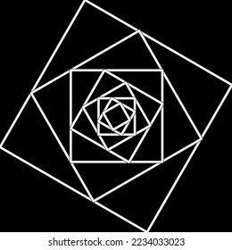 black and white square shape 