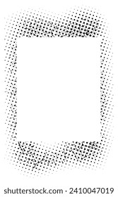 a black and white square shape vintage frame with a black and white dot pattern, black and white frame border,