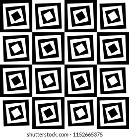Black and white square tiling