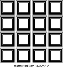 Black and white squared texture pattern. Vector illustration.