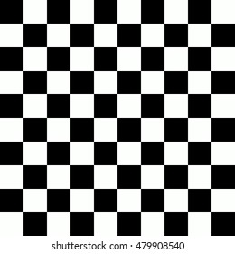 Black and white squares in a checkerboard pattern. Abstract background. Vector illustration.