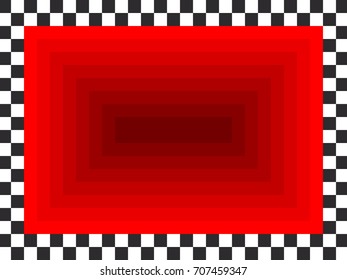 black and white squares on a red background