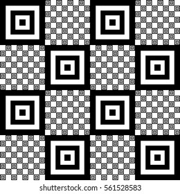 Black and white squares pattern. Seamless pattern.