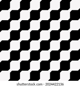 Black and white squares. Vector connected cells ornament like chessboard.