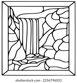 Black and white stained glass template